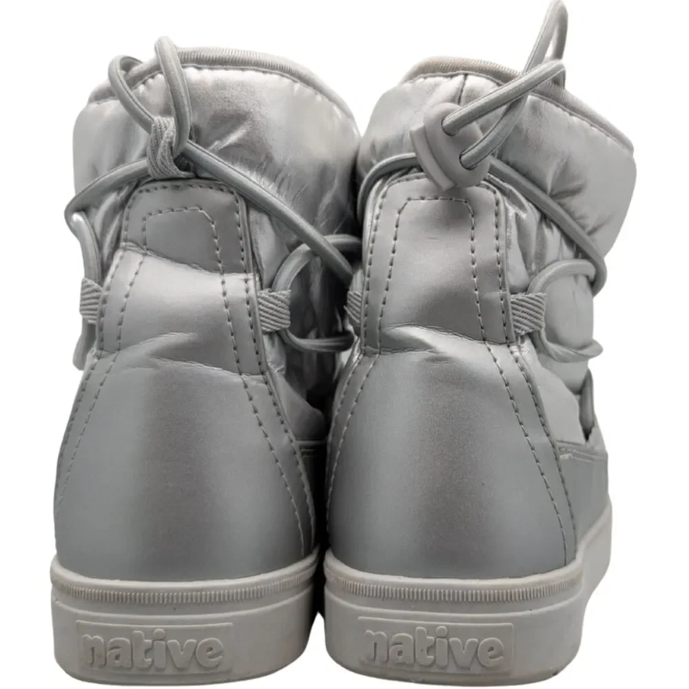 Native Silver Metallic Chamonix Child Snow Boot Size Big Kid 1
